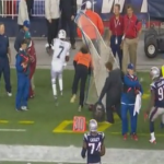geno smith lays out female security guard