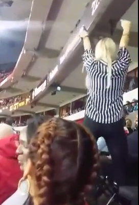 atlanta falcons fan shakes ass